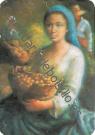 Mujer con cesto de uvas